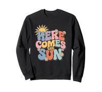 Here Comes The Sun Retro Flower Spring Happy Summer Sweatshirt