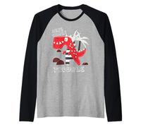 Here Comes Trouble Dino Mignon Dinosaure Garçon Fille Manche Raglan