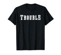 Here Comes Troublemaker Funny Distressed T-Shirt