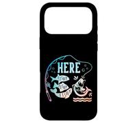 Here Fishy Funny Fishing Fishermen Fish Graphic Funny Gift Coque pour iPhone 17 Pro Max