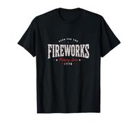 Here for Fireworks USA Patriotic Independence 1976 Stars T-Shirt