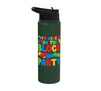 Here For The Block Brique de construction d'anniversaire Stainless Steel Insulated Water Bottle