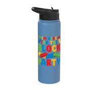 Here For The Block Brique de construction d'anniversaire Stainless Steel Insulated Water Bottle