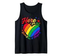 Here for The Girls Gays & Theys Rainbow Heart LGBTQ Ally Débardeur