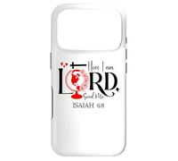 Here I Am Lord Send Me Bible Verse Isaiah 6:8 Cross Christ Coque pour iPhone 17 Pro