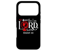 Here I Am Lord Send Me Bible Verse Isaiah 6:8 Cross Christ Coque pour iPhone 17 Pro