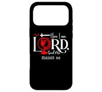 Here I Am Lord Send Me Bible Verse Isaiah 6:8 Cross Christ Coque pour iPhone 17 Pro Max
