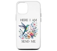 Here I Am Send Me Isaiah 6:8 Bible Christian Hummingbird Coque pour iPhone 12/12 Pro