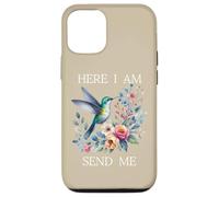 Here I Am Send Me Isaiah 6:8 Bible Christian Mom Hummingbird Coque pour iPhone 12/12 Pro