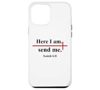 Here I Am Send Me Isaiah 6:8 Bible Verse Christian Cross Coque pour iPhone 12 Pro Max