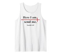Here I Am Send Me Isaiah 6:8 Bible Verse Christian Cross Débardeur