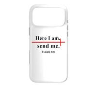 Here I Am Send Me Isaiah 6:8 Bible Verse Cross Christian Coque pour iPhone 17 Pro Max