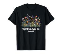 Here I Am Send Me Isaiah 6:8 Christian Bible Verse Lord T-Shirt