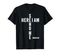 Here I Am Send Me Isaiah 6:8 Christian Bible Verse Lord T-Shirt
