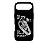 Here Lies My Mental Stability - Squelette Amusant pour dire Attitude Coque pour iPhone Air