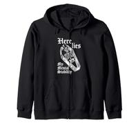 Here Lies My Mental Stability - Squelette Amusant pour dire Attitude Sweat à Capuche