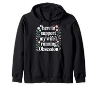 Here to Support My Wife's Running Obsession - Sweat à Capuche