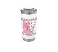 Here Today Gonorrhée Drôle Bizarre Bunny Meme Inapproprié Gobelet isotherme en acier inoxydable double paroi