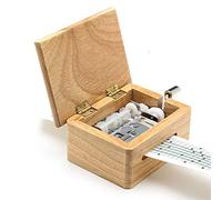 Hereb Boîte à musique en bois 15 tons à faire soi-même avec perforateur de trous et rubans en papier, cadeaux pour anniversaire, Noël, Saint Valentin