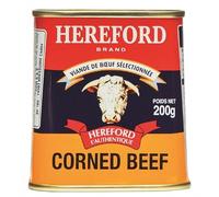 HEREFORD - Corned Beef 200g - Délice salé aux fines tranches - Idéal pour sandwichs et hors-dœuvre - Lot De 4