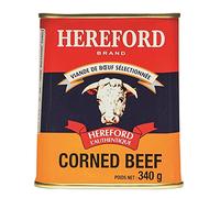 Hereford Corned Beef 340G - Délicieux pâté de bœuf en conserve de 340g de la marque Hereford - Qualité incomparable - Idéal pour vos plats cuisinés - Lot De 3