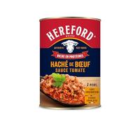Hereford - Haché de Boeuf Sauce Tomate 400g - 100% origine France - Sans conservateur - Prêt à consommer