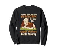 Hereford Smart People Bovins Bœuf Vache Bétail Humour Ferme Sweatshirt