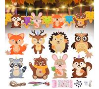 Herefun Bricolage d'automne Animal Créations, Artisanales Créatifs Automne, Gommettes Automne Feuilles Enfant, Loisirs Créatifs