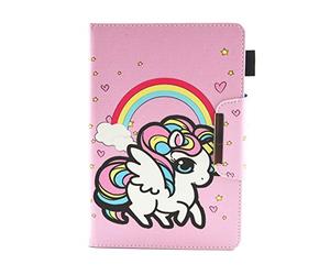 HereMore Universel Étui pour 9 à 10.1" Tablette, Coque Housse de Protection pour iPad 2018, Galaxy A6 10.1", ASUS ZenPad 10, Lenovo TB-X103F/Tab 2 A10-70, Huawei MediaPad T3 T5 10/M5 Lite 10, Licorne