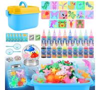 Herenear Aqua Gelz Set, Activité Manuelle Enfant, 3D Magic Water Elf avec 20 Bouteilles de Gel Coloré et 16 Formes, DIY Gels Magiques, Cadeau de Kouet Créatif pour Enfants Garçons et Filles 3 4 5 6 7