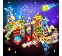 Herenear Blocs Construction Magnétiques Enfants Jouet, 69 Pièces Construction Magnetique Lumineux, 3D Jeux Construction, Educatif Jeux Construction, Cadeaux de Créatif pour Enfants 3 4 5 Ans (69pcs)