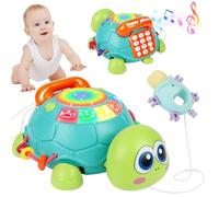 Herenear Jouet Rampant Bebe, Jouets Bébés avec Musique et Lumières, Tortue Musicaux Jeux Garçon Fille, Cadeaux d'anniversaire pour Bébé