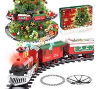 Herenear Train Electrique Noel, Train Suspendu de Noël, Locomotive Electrique Train Classique et Créatif, Cadeau Train de Noel Electrique pour Sapin Enfants Garçons et Filles (dans Les Arbres)
