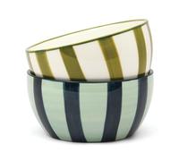 Here's How Ensemble de 2 bols Bella pour sauces - Vert olive & Bleu