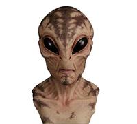 heresell Masque Intégral Alien Props Masque Extraterrestre OVNI d'horreur Masque D'Alien Terrifiant Adulte Taille Costume d'halloween Fête Masque pour Adultes Masquerade Cosplay