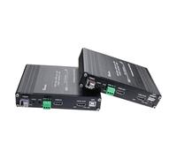 Hereta Extension de Fibre Optique HDMI, Audio Vidéo KVM sur Convertisseurs Fibre Optique Fibre Extender, 1920 * 1080P@60Hz, Support Clavier de Souris USB RS232 & GPIO, Jusqu'à 20km