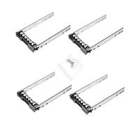 Heretom 4-Pack G176J/KG7NR/WX387 2,5 Pouces 6,3 cm SATA Disque Dur SAS Plateau Tray Caddy pour Dell PowerEdge R320 R410 T410 T420 R420 R430 R520 T320 T620 R620 T630 R710 R720 R730 Vis incluses