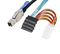 Heretom Lot de 2 câbles internes HD Mini SAS SFF-8644 vers 4 x SFF-8482 avec câble d'alimentation IDE