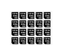 Heretom Lot de 40 autocollants de capacité pour Dell DXD9H et X7K8W 14ème génération (SSD NVME 1,6 To, NVME)