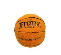 Herfair Coussin de Basket-Ball 3D Offcourt 25 cm - Coussin de Basket-Ball Doux en Peluche - Décoration de Chambre - Cadeaux de Basket-Ball pour garçons et Filles (Orange)