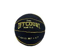 Herfair Coussin de basketball 3D hors court 25 cm - Coussin de basketball doux en peluche - Décoration de chambre de basketball - Cadeau de basketball pour garçons et filles (Noir)