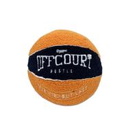 Herfair Coussin de basketball 3D hors terrain 25 cm - Coussin de basketball doux en peluche - Décoration de chambre - Cadeau de basketball pour garçon et fille (orange noir)