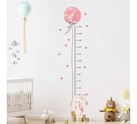 Herfair Graz Design Sticker mural pour chambre d'enfant Motif lapin et ballons roses