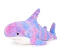 Herfair Peluche requin baleine - Grand jouet en peluche douce - Coussin de câlin - Coussin décoratif confortable pour enfants et adultes - Cadeau d'anniversaire (arc-en-ciel A, 55 cm)