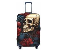 HerfsT Housses de bagage de voyage avec impression de crâne, élastique, lavable, anti-poussière, protection pour bagages de 45,7 à 81,3 cm