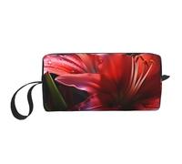 HerfsT Trousse de maquillage pour femme - Grande capacité - Coq - Trousse de toilette portable - Rangement de voyage, Red Lily, Taille unique