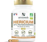Hericium Erinaceus BIO | Origine Europe, 37% Polysaccharides | 120 gélules | Champignon de la Mémoire, Lion’s Mane | Vegan, Sans Additifs | Qualité supérieure