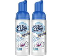 Herios Lot de 2 nettoyants en mousse pour canalisations, déodorant de dragage de tuyaux, liquide pour déboucher les cheveux, éliminateur d'odeurs, pour toilettes, éviers, baignoires