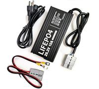 HERISKEER Chargeur de batterie au lithium 24 V 10 A 29,2 V LiFePO4 10 A, boîtier en aluminium, connecteur Anderson, indicateur LED pour chargeur de batteries LiFePO4 20 AH-150 Ah au lithium 24 V 25,6