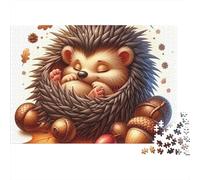 hérisson 1000 Pièces Acorn hérisson Puzzle Adulte Carton sans Odeur Anti-Stress Stimuler l'esprit pour Couples Livraison Rapide Édition Limitée 52x38cm/1000pcs